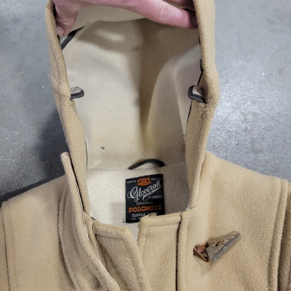 Vintage beige coat, duffle coat beige wool original Dolomite duffle coat, winter - Picture 8 of 15